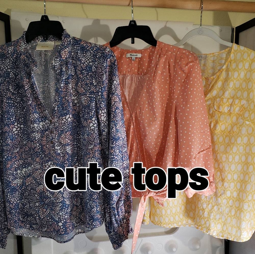Madewell, Loft, Anthropologie Size S & M Summer Tops Bundle Of 3